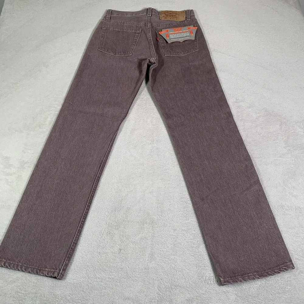 Vintage Levis 501 Jeans Mens 29x30 Brown Mauve Straight Made In‎ USA 90s NEW